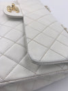 Sold-CHANEL Classic Medium Lambskin Double Chain Double Flap Bag white/gold hardware Vintage