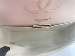 Sold-CHANEL Classic Medium Lambskin Double Chain Double Flap Bag white/gold hardware Vintage