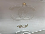 Sold-CHANEL Classic Medium Lambskin Double Chain Double Flap Bag white/gold hardware Vintage