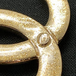 Sold-CHANEL CC Gold Rhinestones Brooch L234