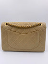 Sold-CHANEL Small Classic Double Flap Shoulder bag - Beige - Gold Hardware/Vintage