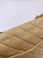 Sold-CHANEL Small Classic Double Flap Shoulder bag - Beige - Gold Hardware/Vintage