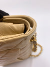 Sold-CHANEL Small Classic Double Flap Shoulder bag - Beige - Gold Hardware/Vintage