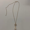 Sold-CHANEL CC Pearl/Rhinestones Necklace C236