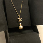 Sold-CHANEL CC Pearl/Rhinestones Necklace C236