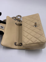 Sold-CHANEL Caviar Mini Rectangular Flap Beige - Crossbody - Silver Hardware