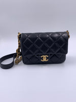 CHANEL Black Caviar Mini Seasonal Flap Gold Hardware