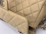 Sold-CHANEL Caviar Mini Rectangular Flap Beige - Crossbody - Silver Hardware