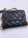 CHANEL Black Caviar Mini Seasonal Flap Gold Hardware