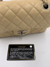 Sold-CHANEL Caviar Mini Rectangular Flap Beige - Crossbody - Silver Hardware