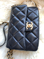 CHANEL Black Caviar Mini Seasonal Flap Gold Hardware