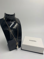 Sold-CHANEL CC Pearl/Rhinestones Necklace C236