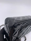 Sold-CHANEL Classic Mini Rectangular Black Shoulder Bag Crossbody - Silver Hardware Patent Leather