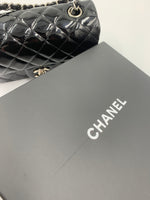 Sold-CHANEL Classic Mini Rectangular Black Shoulder Bag Crossbody - Silver Hardware Patent Leather