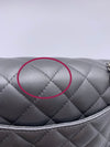 Sold-CHANEL Mini Rectangular Silver Grey Metallic Lambskin Shoulder bag Crossbody- Silver Hardware