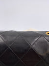 Sold-CHANEL Classic Lambskin Double Chain Double Medium Flap Bag black/gold