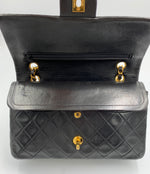 Sold-CHANEL Classic Lambskin Double Chain Double Medium Flap Bag black/gold