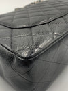 Sold-CHANEL Caviar Jumbo Flap Shoulder Bag black Silver hardware