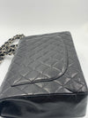 Sold-CHANEL Caviar Jumbo Flap Shoulder Bag black Silver hardware