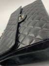 Sold-CHANEL Caviar Jumbo Flap Shoulder Bag black Silver hardware