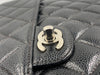 Sold-CHANEL Caviar Jumbo Flap Shoulder Bag black Silver hardware