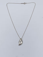 Tiffany 
Co Elsa Peretti Silver Leaf Pendant Necklace