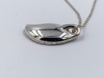 Tiffany 
Co Elsa Peretti Silver Leaf Pendant Necklace