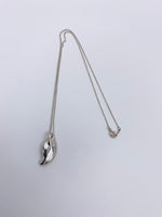 Tiffany 
Co Elsa Peretti Silver Leaf Pendant Necklace