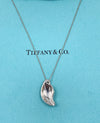 Tiffany 
Co Elsa Peretti Silver Leaf Pendant Necklace