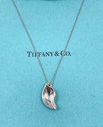 Tiffany 
Co Elsa Peretti Silver Leaf Pendant Necklace