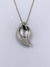 Tiffany 
Co Elsa Peretti Silver Leaf Pendant Necklace