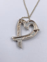 Tiffany 
Co Paloma Picasso Loving Heart Pendent Silver Necklace