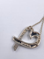 Tiffany 
Co Paloma Picasso Loving Heart Pendent Silver Necklace