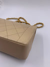 Sold-CHANEL Lambskin Medium Diana Single Chain Single Flap Bag Beige/gold