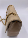 Sold-CHANEL Lambskin Medium Diana Single Chain Single Flap Bag Beige/gold