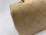 Sold-CHANEL Lambskin Medium Diana Single Chain Single Flap Bag Beige/gold