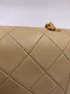 Sold-CHANEL Lambskin Medium Diana Single Chain Single Flap Bag Beige/gold