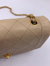 Sold-CHANEL Lambskin Medium Diana Single Chain Single Flap Bag Beige/gold