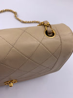 Sold-CHANEL Lambskin Medium Diana Single Chain Single Flap Bag Beige/gold