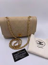 Sold-CHANEL Lambskin Medium Diana Single Chain Single Flap Bag Beige/gold