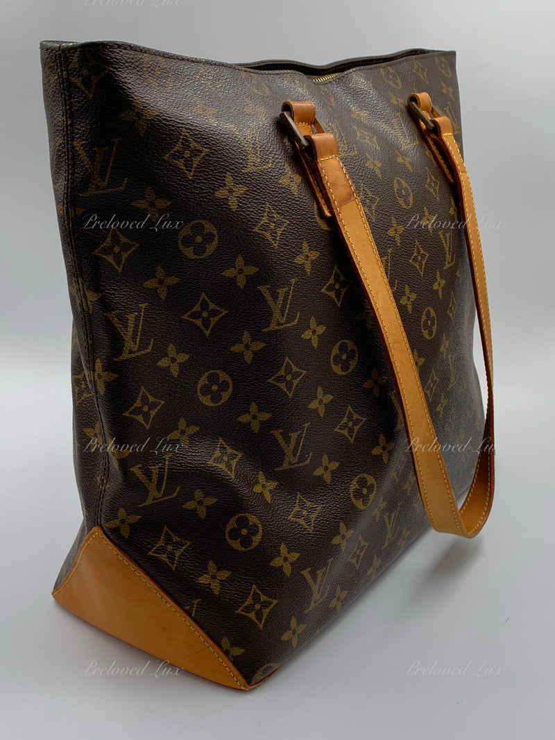 LOUIS VUITTON Monogram Cabas Mezzo Tote Bag