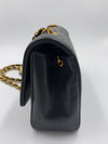 Sold-CHANEL Lambskin Small Diana Single Chain Single Flap Bag Black Gold Hardware