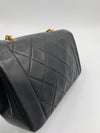 Sold-CHANEL Lambskin Small Diana Single Chain Single Flap Bag Black Gold Hardware