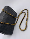 Sold-CHANEL Lambskin Small Diana Single Chain Single Flap Bag Black Gold Hardware