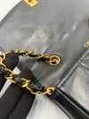 Sold-CHANEL Lambskin Small Diana Single Chain Single Flap Bag Black Gold Hardware