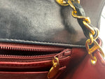 Sold-CHANEL Lambskin Medium Diana Single Chain Single Flap Bag Black Gold Hardware