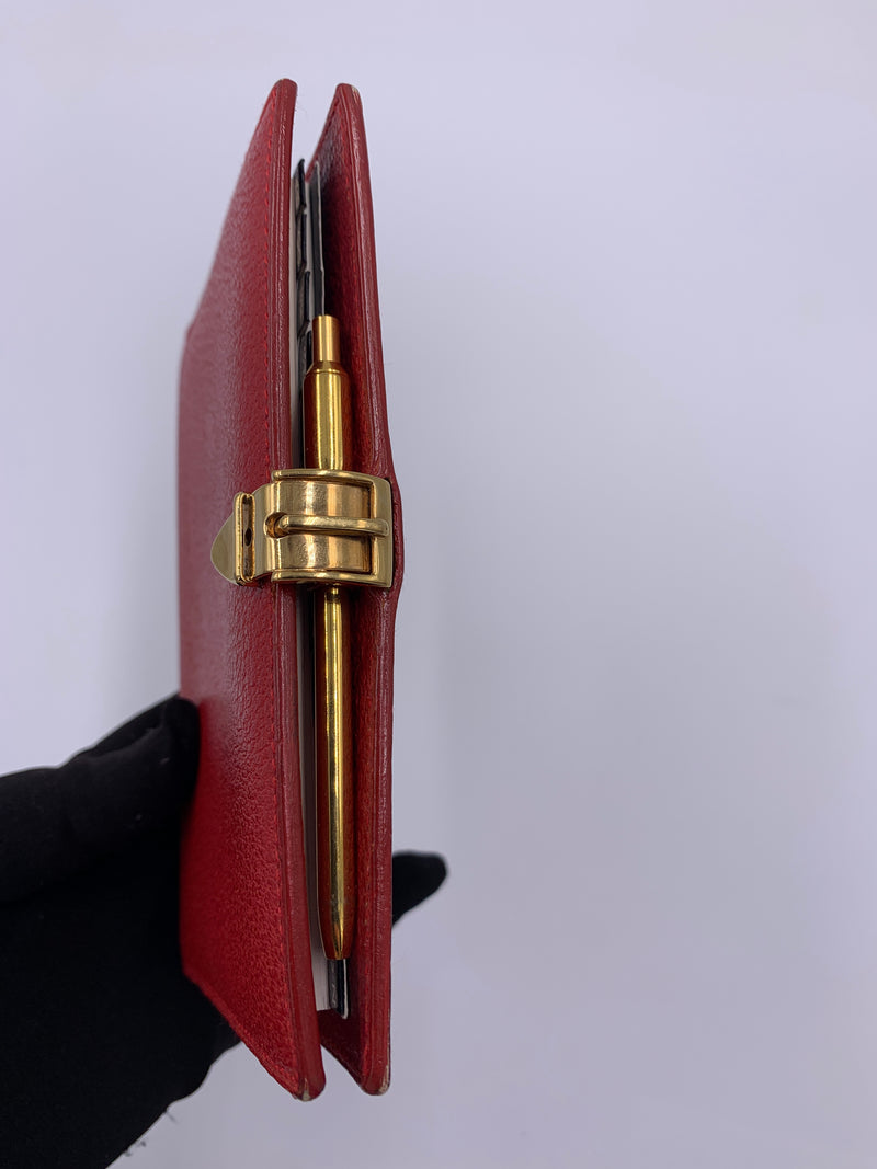 GUCCI Red 6-ring Agenda Planner with insert and pen