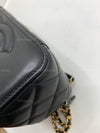 Sold-CHANEL Black Lambskin Pearl Crush Vanity Case Chain Bag Gold Hardware