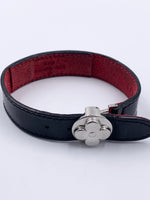 Sold-LOUIS VUITTON Black Leather Good Luck Bracelet