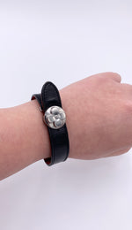 Sold-LOUIS VUITTON Black Leather Good Luck Bracelet